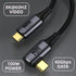 NFHK Angled USB4 Cable 40Gbps with 100W Charging and 8K@60Hz 5K@60Hz USB4.0 Compatible with Thunderbolt3/4 120cm......