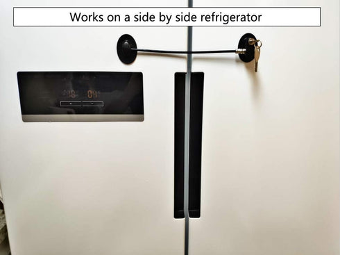 REZIPO - Refrigerator Door Lock with 2 Keys, File Drawer Lock, Freezer Door Lock and Child Safety Cabinet Lock by REZIPO Black...
