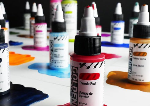 High Flow Acrylics by GOLDEN, Ultramarine Blue, 4 fl. oz. Bottle, Professional Acrylic Paint, Semi-Transparent...
