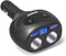 2 Sockets Cigarette Lighter Splitter, QC3.0+5V 2.4A Dual USB Car Charger, Separate Switch Voltage Display, 12/24V 80W Power Adapter Compatible iPh...