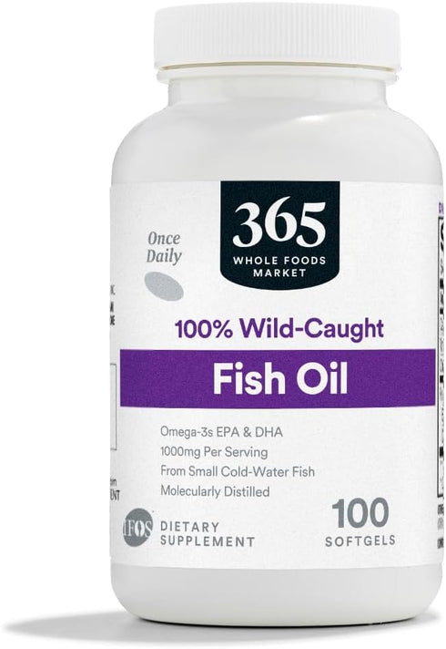 365 by Whole Foods Market, Oil Fish 1000 Mg, 100 Softgels...
