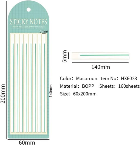 Sticky Note Tabs 960Pcs Transparent Highlighter Tape Sticky Long Page Markers Tabs Clear Highlighter Index Flag Tabs Stickers for Books Mark (6)...