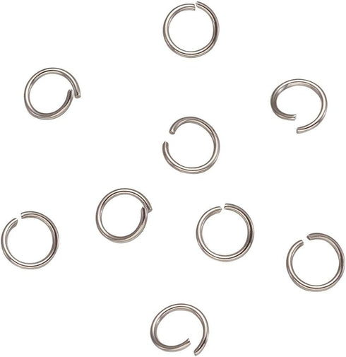 Craftdady 1000Pcs Stainless Steel Open Jump Rings 5mm Round 0.8mm Thick Tiny Connector Rings for Jewelry Making...