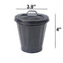 AITING Mini Trash can & Iron Garbage can Pencil Cup Holder 2pcs (Black)...