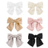 Ahoney 6 Pack Satin Hair Bow Hair Clips for Women Girls, 6" Bowknot Hair Ribbons for Hair Ponytail Cute Hair Clips Bow for Hair Accessories Barret...