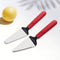 Professional Stainless Steel Pie Spatula Server - 2-Pack Red Cake Cutter & Pizza, Dessert Serving Knife Set - Dishwasher Safe Kitchen Tool...