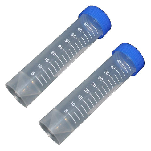 30 Pieces 50ml Plastic Centrifuge Tubes Clear Plastic Graduated Vial Tube with Blue Screw Caps Plastic Storage Container Test Tubes Conical Bottom...