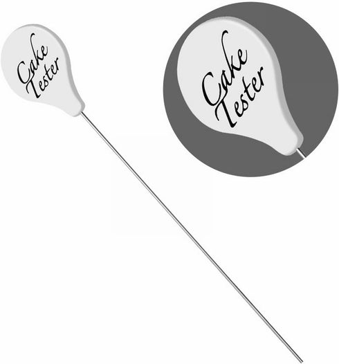 White Stainless Steel Cake Tester Pin Detector Baking DIY Tools for Cake Biscuit Baked Cooked Test Silver Durability and Fashion, 19 * 4.5cm,Bakin...
