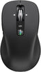 Wireless Bluetooth Mouse (USB + BT1 + BT2), Full Size Mouse, 4-Way Scrolling, Multi-Device Silent Mouse for Computer, Laptop, iPad, MacBook (Black...