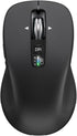Wireless Bluetooth Mouse (USB + BT1 + BT2), Full Size Mouse, 4-Way Scrolling, Multi-Device Silent Mouse for Computer, Laptop, iPad, MacBook (Black...
