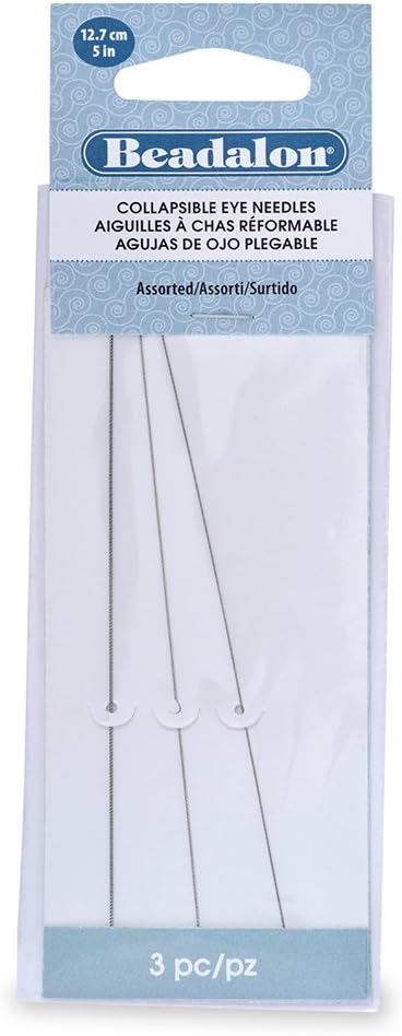 Artistic Wire Beadalon Collapsible Eye Needles Assorted 5-Inch 3 Pieces...