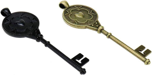 Semetall Keys Pendant Tray 40Pcs Kit Creative Pendant Trays for Photo Crafting DIY Jewelry Making 20 Pcs Vintage Keys Pendant Trays with 20 Pcs Tr...