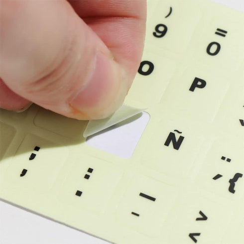 English Luminous Keyboard Stickers Glow in The Dark Language Letter Protective Film Alphabet Button Layout for Laptop PC...