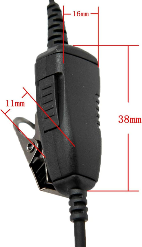 G Shape cp185 Single Wire Headset Surveillance Earpiece Mic Compatible with Motorola Two Way Radio RMM2050 RMU2080 XU2600 CLS1410 CP200 GP300...
