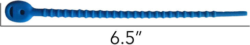 Multi Purpose Silicone Zip Ties - 20 pcs - 6 inch Cable Ties - Double Lock Twist Ties in Multi Color (Red, Blue, Green, Orange) - Extra Hold Reusa...