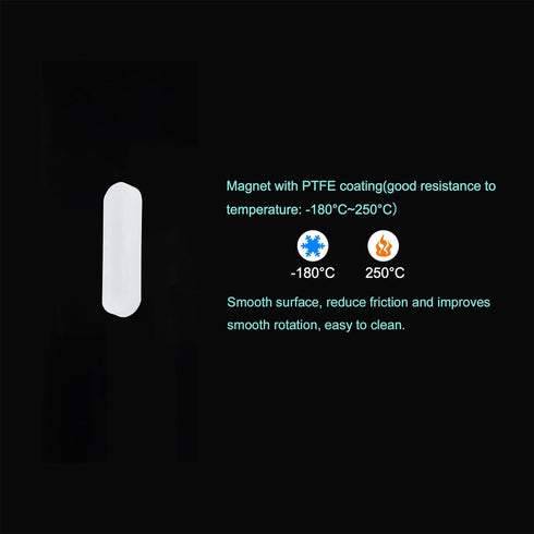 MECCANIXITY Magnetic Stirrer Mixer Stir Bar Rod 30mm(1.18") x8mm Cylinder Shape PTFE Coating Magnet White for Laboratory 8Pcs...