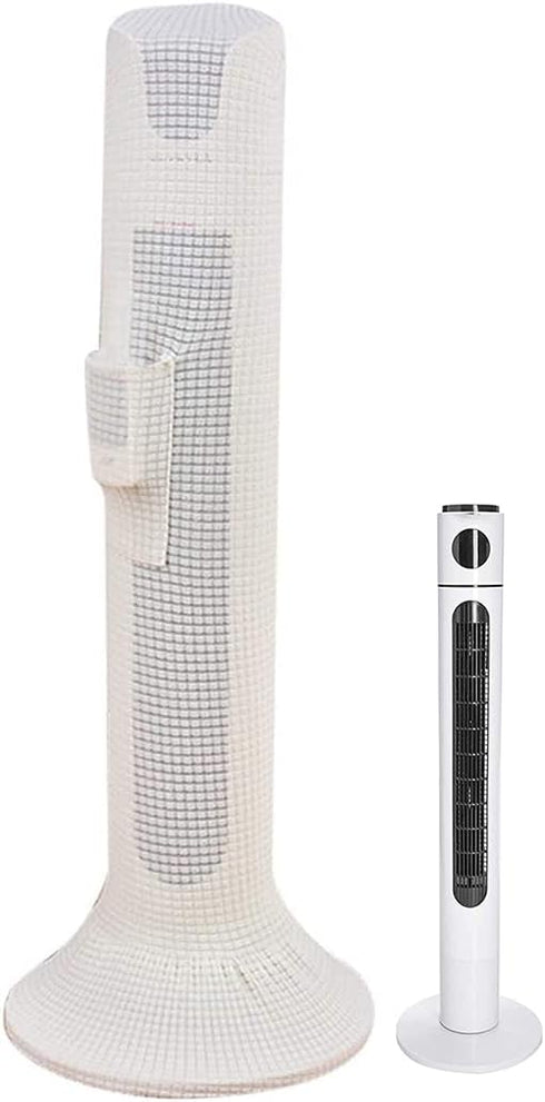 Tower Fan Dust Cover Water-repellent Stretch Spandex Dustproof Guard Standing Floor Tower Fan Pedestal Dust Covers for Household Office Fans, with...