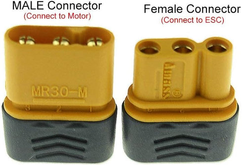 SoloGood 10 Pairs Amass MR30 Male Female Connector Plug for RC Multicopter Airplane...