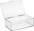 mDesign Plastic Household Storage Bin Box Organizer Container with Hinge Lid for Kitchen, Office, Bathroom, Bedroom, Hold Food, Snacks, Makeup, To...