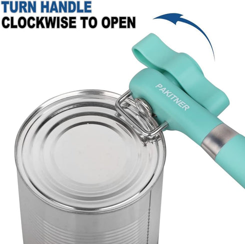 PAKITNER- Cut safe can opener, Manual can opener smooth edge - handheld Side cut can opener, Ergonomic Smooth Edge, Food Grade Stainless Steel Cut...