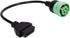 9 Pin J1939 Male to 16 Pin OBD2 OBDII Female Right Angle Green Type 2 Adapter Cable for Heavy Duty Trucks and Commercial Vehicles Freightliner Tru...