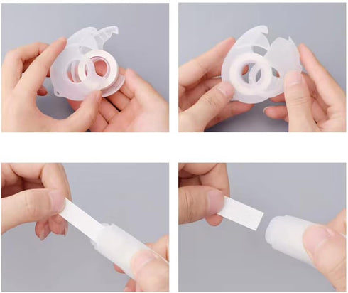 1 Piece Tape Cutter Plastic Tape Dispenser Oval Eyelash Tape Holder Eyelash Tape Cutter Eyelash Tape Dispenser Eyelash Extension Tape Holder Dispe...