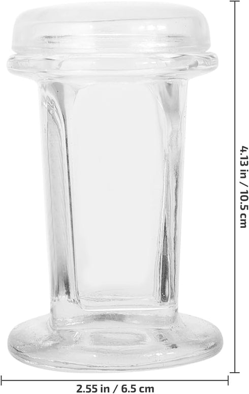Gatuida 1pc Glass Staining Jar 5- Slide Glass Canister with Lid Clear Container Container with Lid Microscope Slides Coplin Staining Jar Slide Sta...