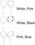 2 Pcs Car Rosary Chain, Rearview Mirror Catholic Beads Auto Rosary Hanging Rosary Chain, Exquisite Car Mirror Hanging Accessories for Truck Bike, ...