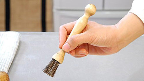 Natural Mushroom Cleaning Brush - Made of Birch & Horsehair...