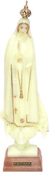 Holy Land Market Our Lady of Fatima Phosphorous Glow-in-The-Dark Statue, 7.2 in - Virgen de Fatima Religious Decor...
