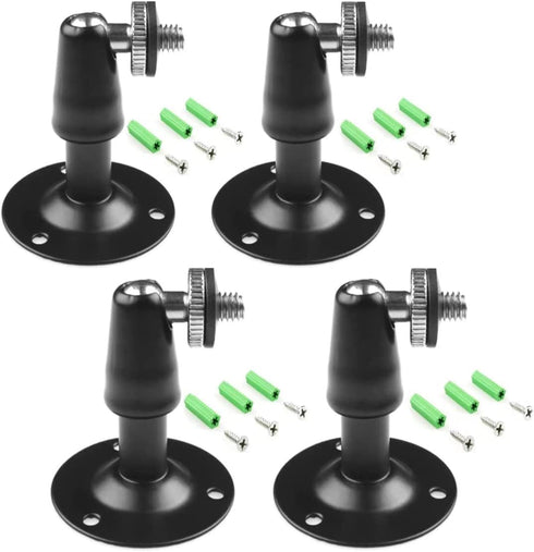 4 in Pack Black CCTV Security Camera Wall Ceiling Bracket Mount,Camera Wall Mounting Bracket Outdoor/Indoor Use Security Bracket for Oculus Rift S...