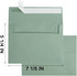50 Pack 5 x 7 Envelopes Colored Self Seal for Wedding, Party Invitations, Greeting Cards, Announcements, Photos, 5.24 x 7.21 Inches (Sage Green)...