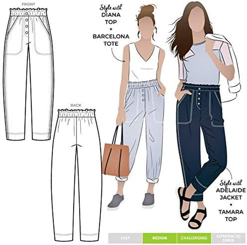 Style Arc Sewing Pattern - Texas Pant (Sizes 10-22)...