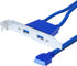 Kingwin USB 3.0 PCI Bracket Cable with Dual Ports, 20-Pin to USB 3.0 Adapter for Motherboard, 5Gbps High-Speed Data Transfer, for Desktop PC, Back...