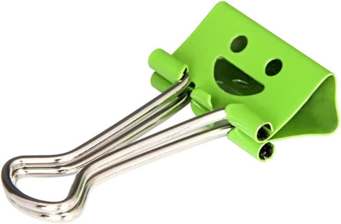 NUOBESTY 40pcs Smiling Binder Paper Clips Paper Binder Clip Black Binder Clips Paper File Clips Folders Colored Smile Binder Clips Paper Folders M...
