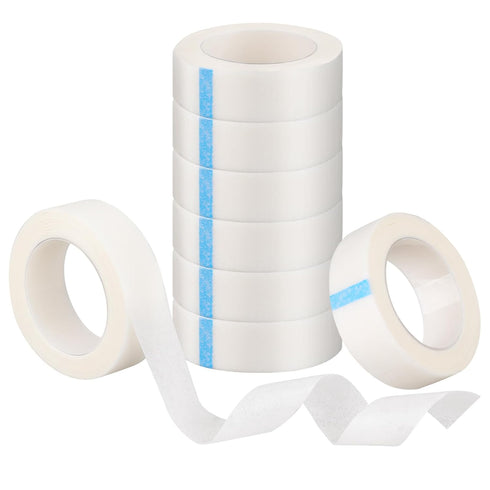 8 Rolls Eyelash Tape Adhesive Eyeshadow Eyeliner Tape Makeup Lash Tape for Eyelash Extensions White 9M Each Roll...