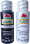 Apple Barrel Acrylic Paint Outdoor Indoor Gloss Set - Black and White (2 Ounces Each)...