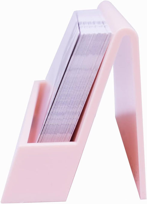 CHLD Modern Cute Plastic Business Cards-Holders Desktop Card Display Business Card Rack Organizer for Office Home (Pink)...