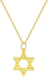 925 Sterling Silver Matte Brush Star of David Pendant Necklace 18 inch...