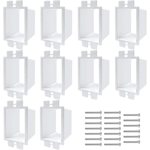10 PCS BE1-2 Electrical Outlet Box Extenders with 20PCS Screws, 1-Gang Box Extender Single Gang Box Extender Electric Box Extender 1 Gang Power Ou...
