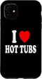 iPhone 11 I Heart (Love) Hot Tubs Relaxation Spa Water Jets Case...