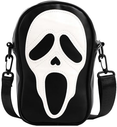1 Pcs Ghost Face Shoulder Bag Lovely Ghost Face Purse Goth Purses And Handbags for Men And Women?Black, White?...