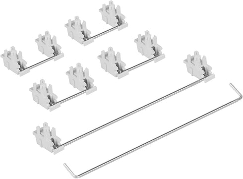 ZugGear White Plate Mount Stabilizers 2U 6.25U 7U for Cherry MX Compatible Mechanical Keyboards (DUROCK White Plate Mount 60/87 Keyboard Kit)...