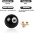 AUCELI Car Shift Knob Manual Gear, No.8 Billiard Ball Type Car Shifter Lever Head Knob, 2.2" Acrylic Round Ball Shift Knob with 3 Adapters, Auto A...
