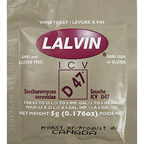 10x Lalvin D47 Yeast White and Blush Wines 5g Homebrew Wine Making 4.5L-23L...