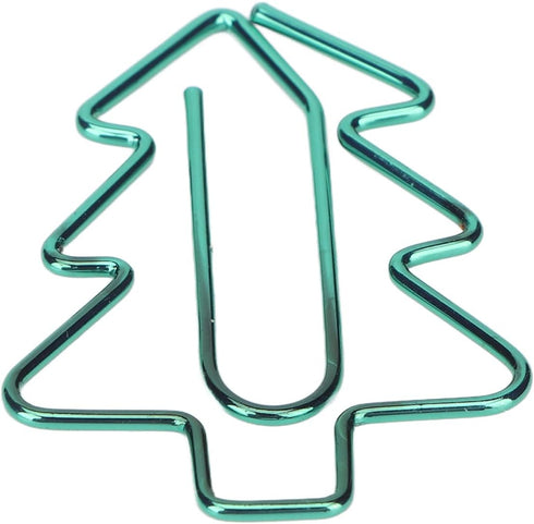 Tree Shaped Paper Clips,100Pcs Mini Cute Hollow Paperclips Electroplated Metal Office Clips for Document Sorting Organizing...