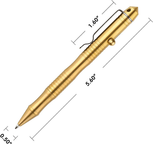 SMOOTHERPRO Solid Brass Bolt Action Pen Refillable Retractable Heavy Duty for Tremor Parkinson Arthritic Business Office Signature Writing EDC Gif...