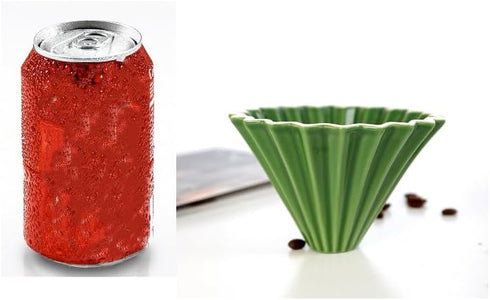 Origami Filter Cup,Ceramic Pour Over Coffee Maker, Non-Electric Pour Over Coffee Dripper, Easy Manual Brew Maker for Home, Cafe, Camping, Coffee G...