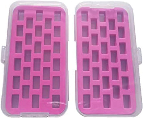 HONEYSEW Set of 2 Bobbin Box Organizers Sewing Machine bobbins Holder Contain 28 bobbins Storage Case...