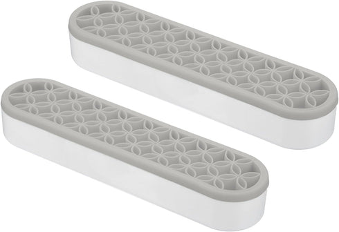 PATIKIL Diamond Painted Pen Holder, 2 Pack Silicone Makeup Brush Holder Multi-Purpose Cosmetic Storage Box Desktop Organizer for Art Craft, Grey...